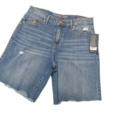 США POLO классический Бермуды шорты женщин синий джинсовой ткани новый размер 6 Рекомендуемая розничная цена производителя $64 - Изображение 1 из 4