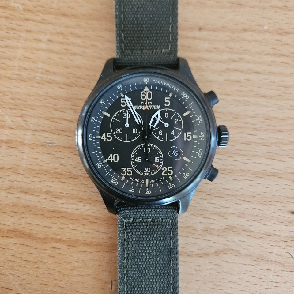 Timex Expedition Field Chronograph Watch Men 43mm READ DESCRIPTION - Image 1 of 4