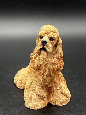 Cocker Spaniel Dog Figure Living Stone Vintage 1994 Made In USA 4.5" Tall Signed - Image 1 of 4