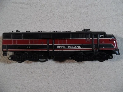 Locomotora diésel Rock Island vintage calibre O Marx #99 unidad alimentada Foto 1 de 4