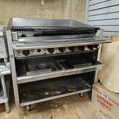 Magikitch'n FM-SMB-636 36" Natural Gas Floor Model Lava Rock Charbroiler - Image 1 of 4