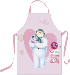 Delantal de PVC Samuel Lamont Reino Unido Raymond Briggs muñeco de nieve perro de nieve niña 7-10 años - Imagen 1 de 1
