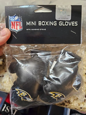 GUANTES DE BOXEO DE FÚTBOL AMERICANO BALTIMORE RAVENS NFL AUTO OFICINA HOGAR Foto 1 de 3