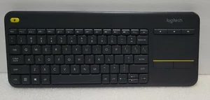 Logitech 400 Plus Keyboard Wireless Black 820-007376 with USB Receiver Untested  - Picture 1 of 9