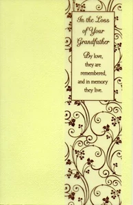 Nostalgic SYMPATHY Card, LOSS OF GRANDFATHER by American Greetings + Envelope - Picture 1 of 5