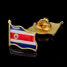 Costa Rica Flag National Metal Flag Pin Country Waving Badge Brooch for Clothes 