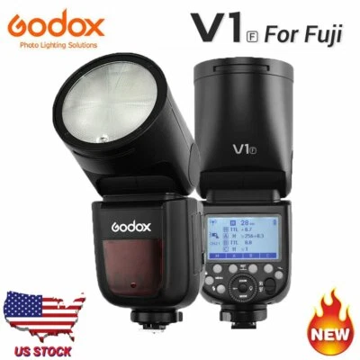 Godox V1-F Flash TTL HSS 1/8000s Round-Head Speedlite Flash For Fujifilm Camera - Image 1 of 4