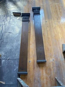 OAK ANTIQUE ORIGINAL COLUMNS FROM A CLOSED CHURCH - CMC70 - Picture 1 of 1