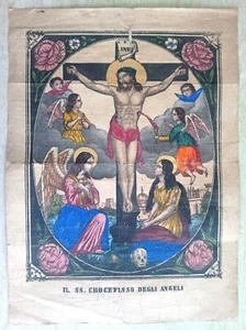 Stampa XIX secolo Il SS. Crocefisso degli Angeli Gesù Cristo - Foto 1 di 1