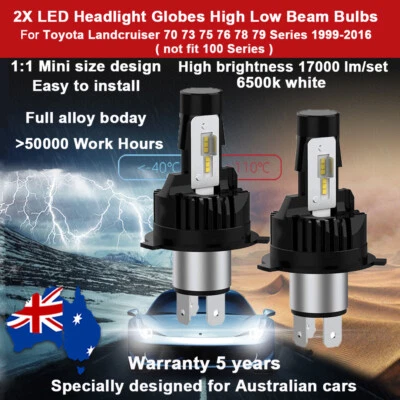 For Toyota Landcruiser 2010 2011 2012 2X Headlight Globe High Low Beam Bulb 12V  - image 1 of 4