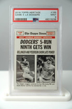 2018 Topps Heritage 165 Game 4 World Series Dodgers 5 run 9th Win PSA 9 MINT