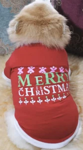 🐕WINTER🎄WEIHNACHTSPULLOVER🐶FÜR KLEINE HUNDE🐕 Gr. M🎄MERRY CHRISTMAS PULLI - Bild 1 von 7