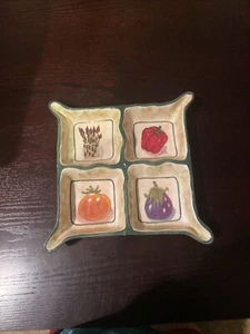 Vintage Relish Schale Fresco Mercado Baum Bros Stil Augen Keramik - Bild 1 von 2