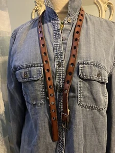 Vintage American Eagle Leather Belt - Picture 1 of 4