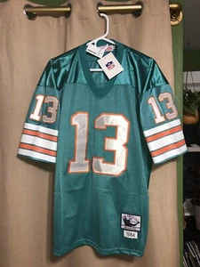 NWT Dan Marino #13 MIAMI DOLPHINS Mitchell & Ness 1984 Jersey Mens Size 48 Read - Picture 1 of 24
