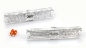 fit 87-95 Jeep Wrangler Clear Front Side Marker Lights Pair - Foto 1 di 1