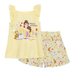 New Disney Store Beauty and the Beast Belle Short Sleep Set for Girls Sz 4 - Picture 1 of 4