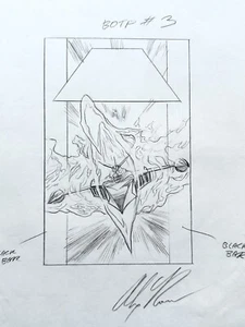 ALEX ROSS: BATALLA DE LOS PLANETAS #3 ILUSTRACIÓN DE ARTE DE PORTADA ORIGINAL FIRMADA 8x11 - Imagen 1 de 10