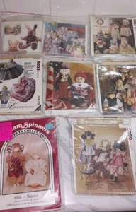 Lot of 8 Craft Sewing Patterns Vtg Uncut Dolls Animals Rabbits Etc - Picture 1 of 9