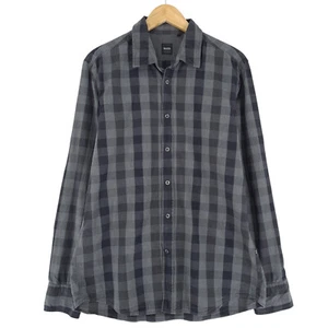 HUGO BOSS Camicia Da Uomo Grigia A Quadri In Cotone Taglia L - Bild 1 von 9