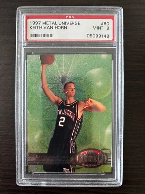 1997 METAL UNIVERSE BASKETBALL #80 KEITH VAN HORN PSA MINT 9 - Image 1 of 2
