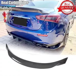 Alerón trasero de fibra de carbono ala labial para Maserati Ghibli S Q4 4 puertas 2014-16 - Imagen 1 de 13