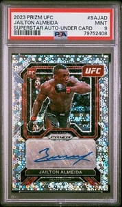 2023 Panini UFC Prizm Jailton Almeida UNDER CARD Rookie Superstar RC Auto PSA 9 - Picture 1 of 1