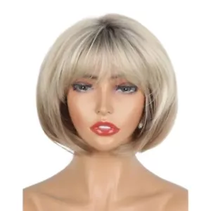 Heat Resistant Short Wavy Wigs Bob Hair Ladies Curly Wigs Cosplay - Picture 1 of 14