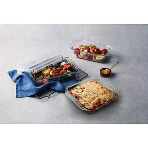 Glasslock 6-Piece Glass Bakeware Food Storage Set - Picture 1 of 7
