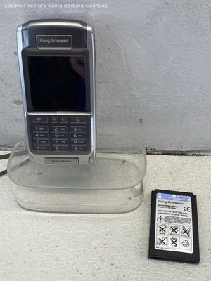 Teléfono móvil Sony Ericsson Qwerty - plateado sin probar Foto 1 de 4