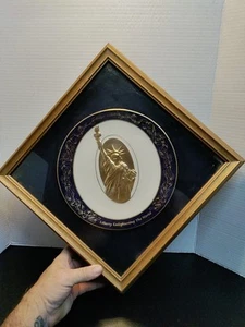 Placa de coleccionista Pickard China ESTATUA DE LA LIBERTAD CENTENARIO 1886-1986 ~ oro 24k - Imagen 1 de 6