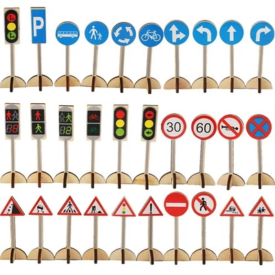  Slow Sign for Kids Simulation Road Model Signs Children Play Toy - Image 1 of 4
