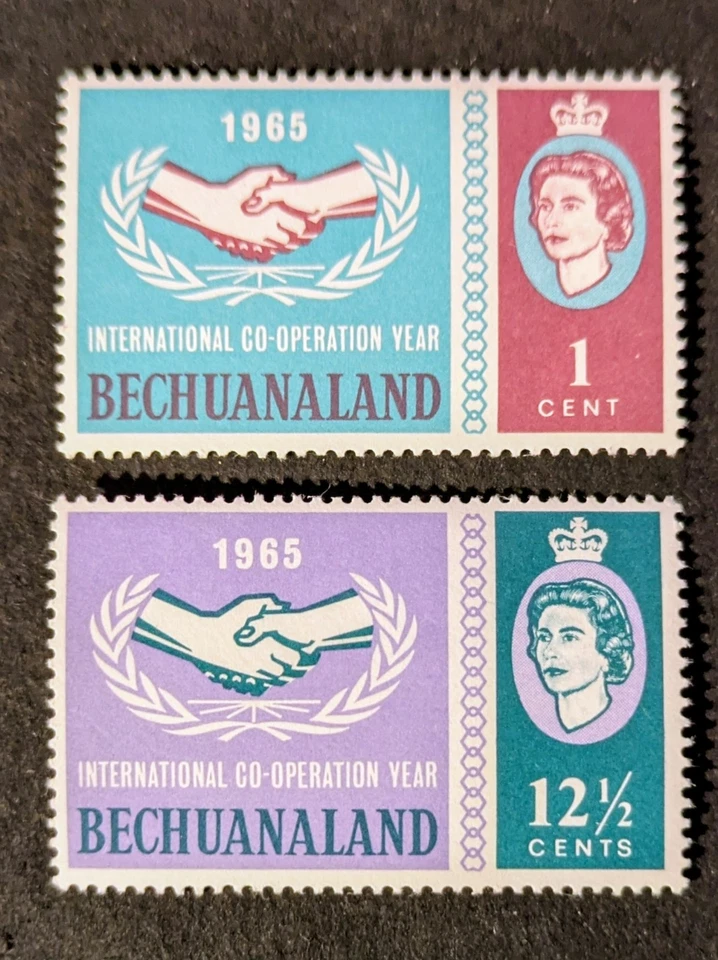 Protectorado de Bechuanalandia 1965 fino como nuevo año de cooperación internacional Sg192/3 Mnh  Foto 1 de 1