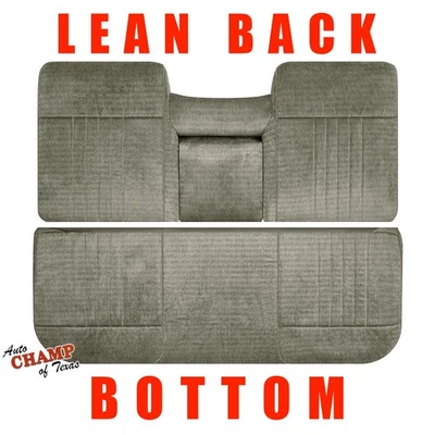 1990 1991 Ford F150 F250 F350 XLT - Bottom/Lean Back Bench Seat Cloth Covers Tan - Image 1 of 4