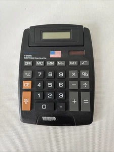 Big Display 8 Digit Electronic Calculator Solar Powered 7.25” X 5.5” Works Vtg - Picture 1 of 4