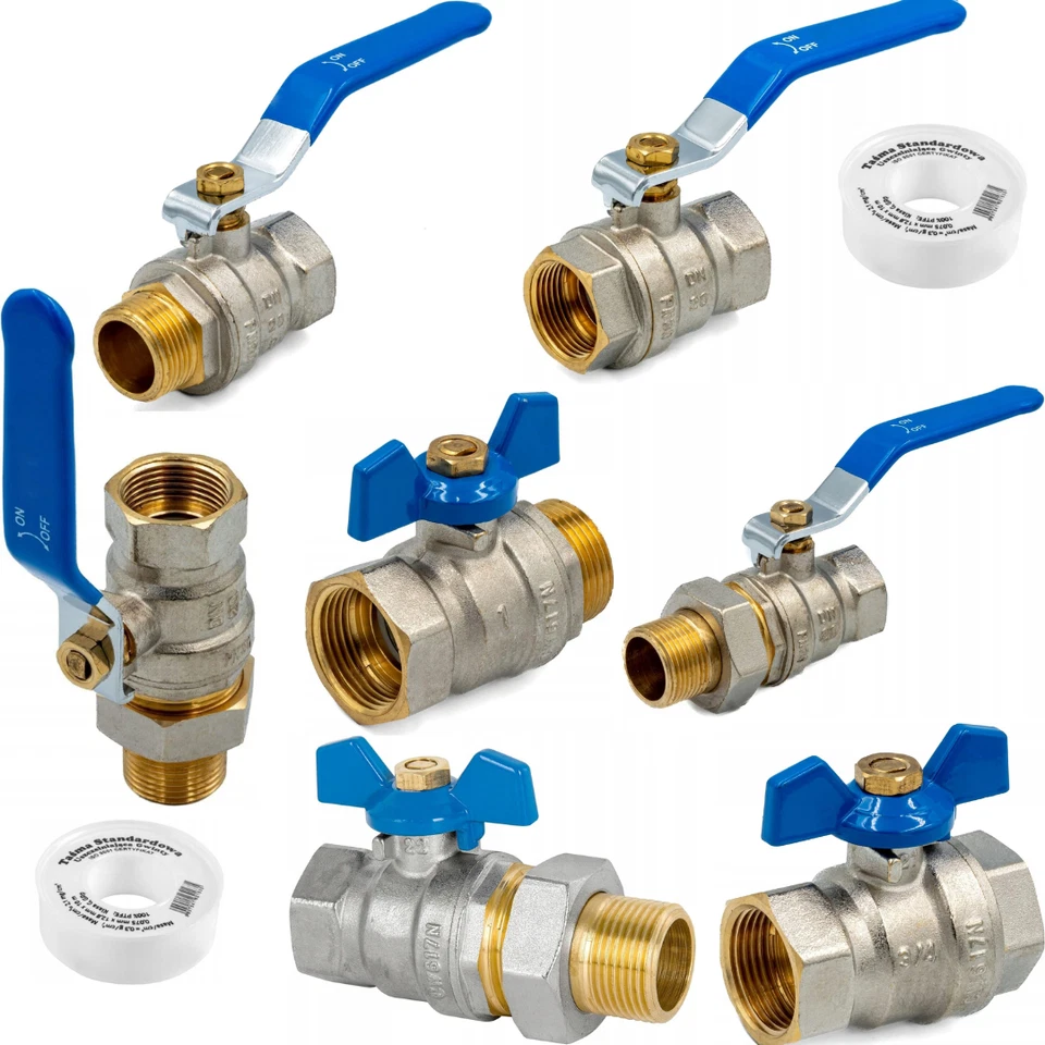 SENZA MARCHIO Valvola a sfera con maniglia a leva/maniglia a battente, filettatura...