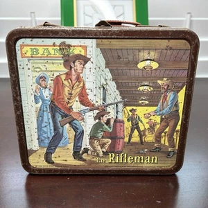 Vintage 1960 The Rifleman Lunchbox Metal No Handle No Thermos - Picture 1 of 10