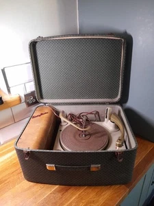 Vintage Fidelity Radio Portable Record Player Model H.F.1 Untested - Picture 1 of 13