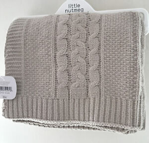 One Size Fawn Chenille Cable knit designed Baby Blanket