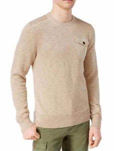NUEVO SUÉTER JERSEY TOMMY HILFIGER HARRISON MILITAR BEIGE CAQUI ALGODÓN S $110 - Imagen 1 de 2