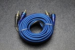 20 FT RCA FILO BLU GRIGIO 2 CANALI AUTO CASA AUDIO INTERCONNESSIONE STEREO BLS-20 - Foto 1 di 2