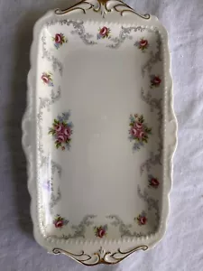 Bandeja Sándwich Grande 11" ROYAL ALBERT Berkeley Detalles Rosas Rosas, De Colección - Imagen 1 de 6