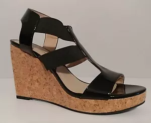 ¡NUEVO! Sandalias de cuña negras Adrienne Vittadini Chari talla 9,5 millones EE. UU. 39,5 millones EUR - Imagen 1 de 3