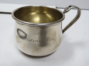 ROYAL DANISH STERLING SILVER CUP WITH MONOGRAM NAME - 53.8GR - 2" TALL - Picture 1 of 3