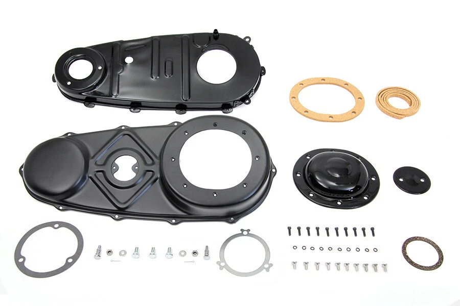 Black Primary Cover Kit for FL 1941-1954 EL 1941-1952 Harley Davidson - Изображение 1 из 4