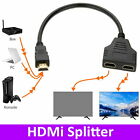 HDMI Splitter Verteiler Adapter PC TV Konsole 1 in 2 out 4K Full HD Steck Buchse