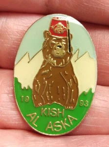 Spilla Santuario 1993 Kish Al Aska AL-ASKA Santuario Alaska Spilla Massonica con Orso - Foto 1 di 4