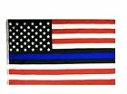 Thin Blue Line USA Flag From AMERICAN 3x5 ft Support Police REINFORCED HEADER