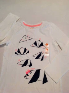 NWT Gymboree Polar Pink long sleeved origami happy panda top sz 5 - Bild 1 von 1