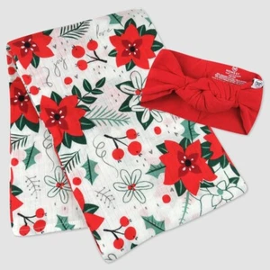 Honest Baby Swaddle Blanket + Headband Gift Set - 2pk 100% Organic Cotton - Picture 1 of 3